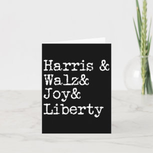 Carte Harris Wheimer Joy Liberty Vote Kamala Harris Pres