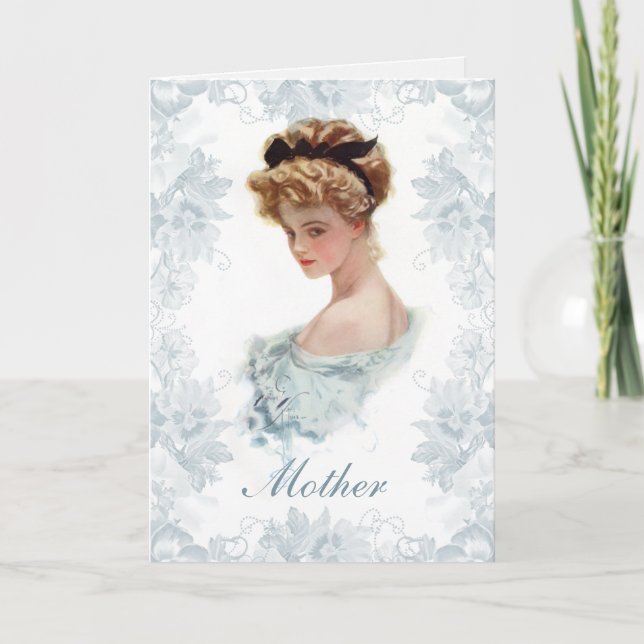 Carte Harrison Fisher Victorian Lady Mothers Day (Devant)