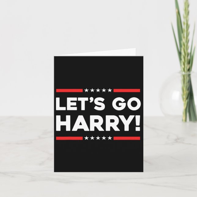 Carte Harry B Funny Kamala Harris Tim W 2024 Allons-y (Devant)