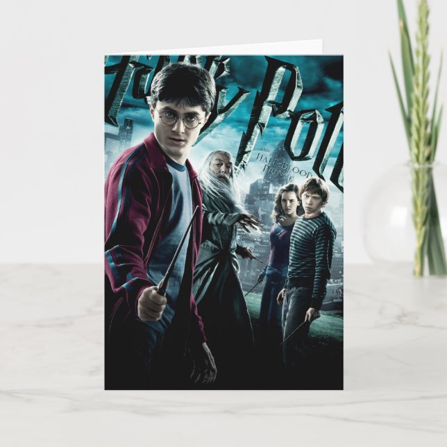 Carte Harry Potter avec Dumbledore Ron et Hermione 1 (Devant)