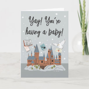 Carte Harry Potter   Baby shower du château de Hogwarts