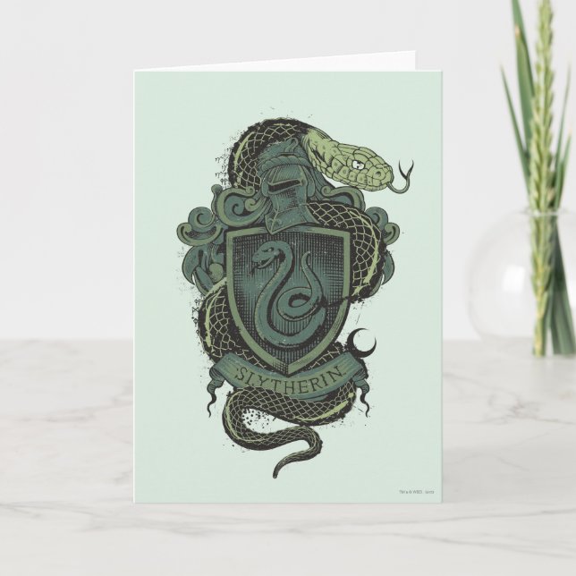Carte Harry Potter  | Blason de Serpentard (Devant)
