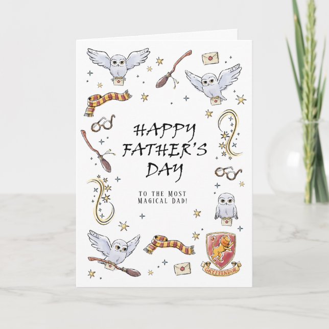 Carte HARRY POTTER™ Bonne Fête des Pères (Devant)