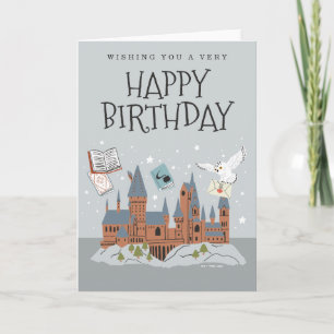 Carte Harry Potter   Château de Hogwarts Anniversaire