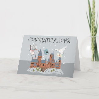 Carte Harry Potter | Château de Poudlard Félicitations