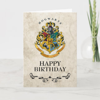 Carte Harry Potter Cimier de Poudlard Joyeux anniversair