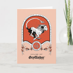 Carte HARRY POTTER™   Délicat croquis GRYFFINDOR™ Crest
