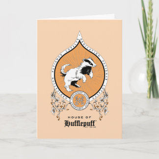 Carte HARRY POTTER™ | Délicat croquis HUFLEPUFF™ Crest