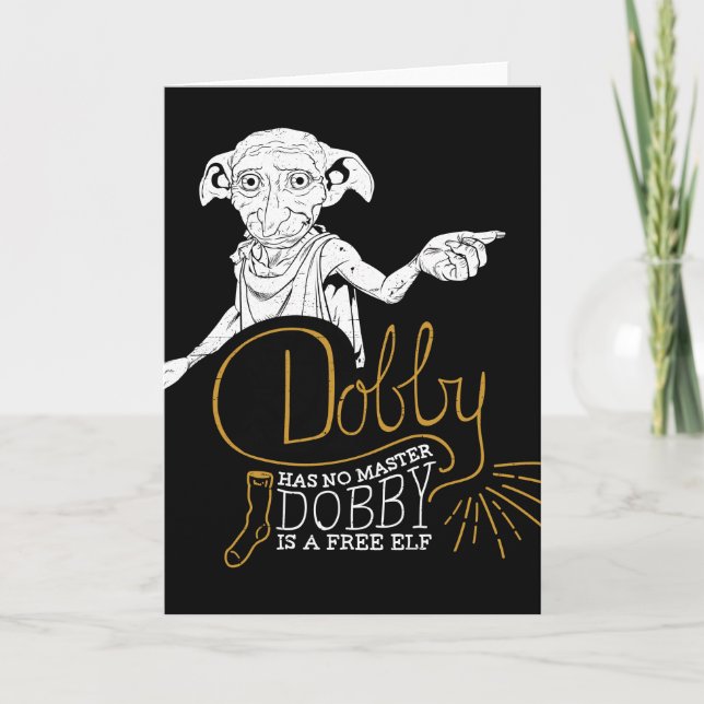 Carte Harry Potter | Dobby n’a pas de maître (Devant)