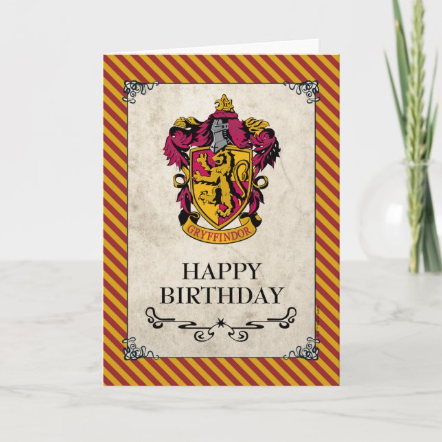 Carte Harry Potter | Gryffindor Joyeux anniversaire (Devant)