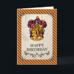 Carte Harry Potter | Gryffindor Joyeux Anniversaire<br><div class="desc">Célébrez un anniversaire magique avec cette carte à l'effigie de Harry Potter avec la crête emblématique de Gryffindor. Avec des couleurs de maison audacieuses et des détails fantaisistes inspirés du monde des sorciers, cette carte est le moyen idéal de partager des vœux d'anniversaire aux fans qui valorisent le courage et...</div>