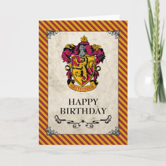 Carte Harry Potter | Gryffindor Joyeux Anniversaire