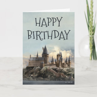 Carte Harry Potter Hogwarts Castle Joyeux anniversaire