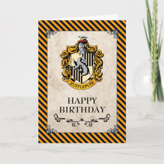 Carte Harry Potter | Hufflepuff Joyeux Anniversaire