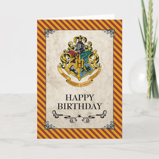 Carte Harry Potter Joyeux Anniversaire De Hogwarts Zazzle Fr