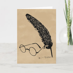 Carte Harry Potter   Lunettes et plume