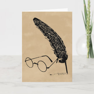 Carte Harry Potter | Lunettes et plume