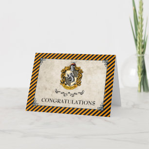 Carte Harry Potter   Poufsouffle Félicitations