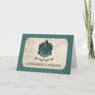 Carte Harry Potter Slytherin Félicitations