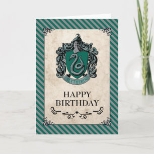 Carte Harry Potter Slytherin Joyeux anniversaire