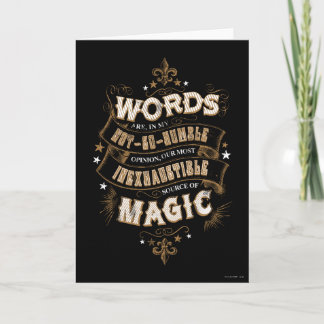 Carte Harry Potter Spell | Les Mots Sont Nos Plus Inexha