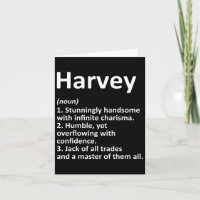 Harvey Définition Nom personnalisé Amusant Anniver