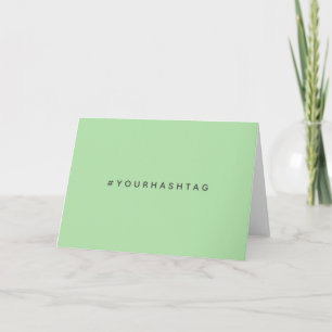 Carte Hashtag   Mode Trending Mint Green