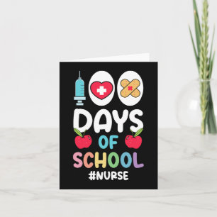 Carte Hashtag Nurse Happy 100 jours d'école Nurse