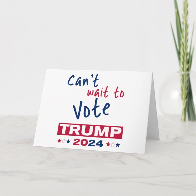 Carte Hâte de voter TRUMP 2024 (Devant)