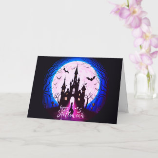Carte Hauné Château Happy Halloween Déplaisant