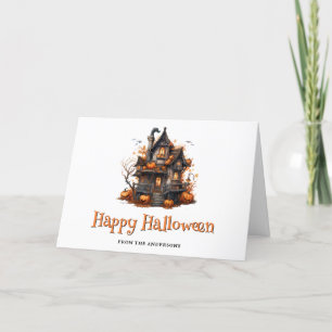 Carte Haunted House Citrouilles Ghost Halloween