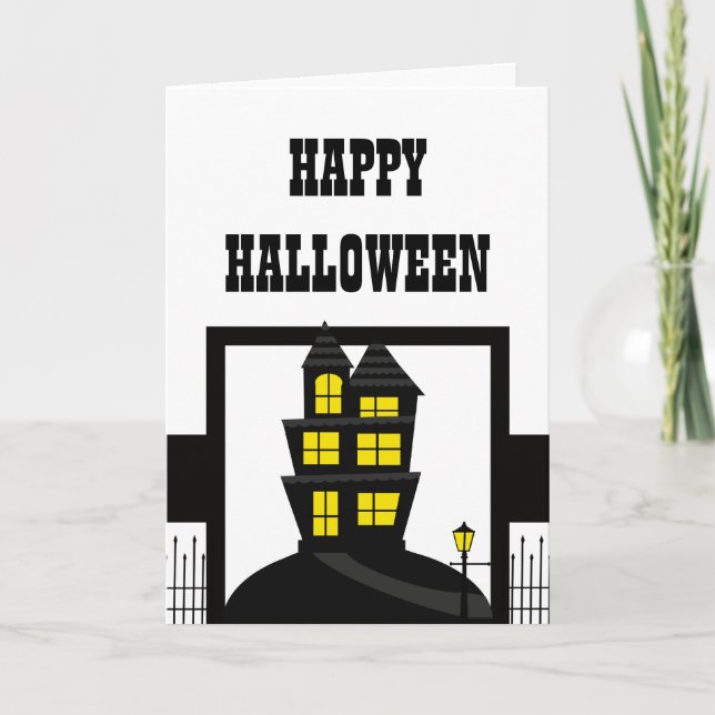 Carte Haunted House Halloween (Devant)