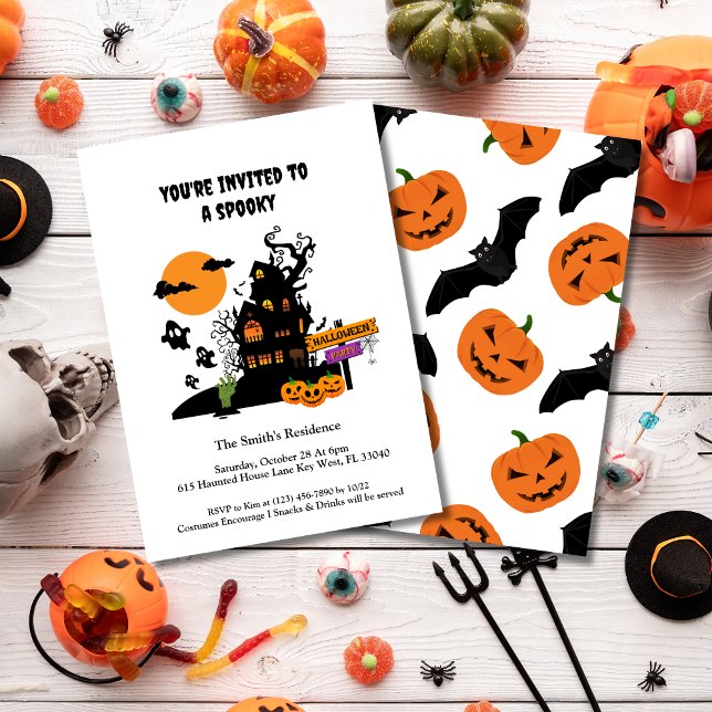 Carte Haunted House Halloween Party Invitation (Créateur téléchargé)