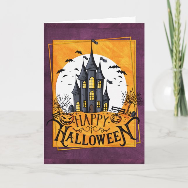 Carte Hauny House Happy Halloween (Devant)
