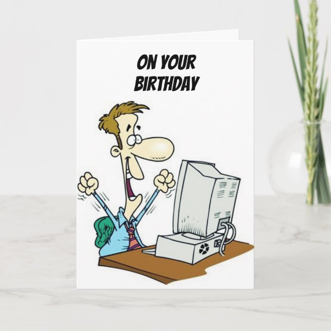 CARTE ****HAUTE TECHNOLOGIE*** SOUHAITS D'ANNIVERSAIRE (Devant)