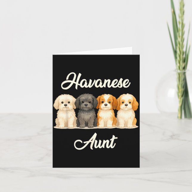 Carte Havanese Aunt Cute Dog Lover Gift Funny Women Pupp (Devant)