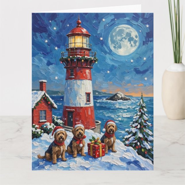 Carte Havanese Christmas Lighthouse Holiday (Devant)