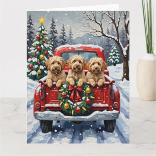Carte Havanese Noël Camion Rouge Fêtes