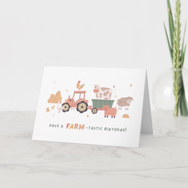 Carte Have a Farm-Tastic Birthday (Devant)