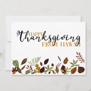 Carte Hawaii Fall Folid Thanksgiving