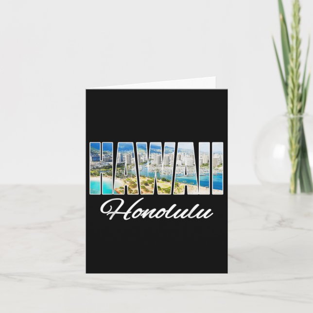 Carte Hawaii Honolulu Tee Beach Hawaii Island (Devant)