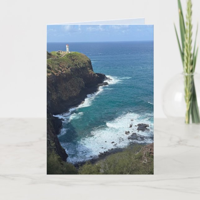 Carte Hawaii Lighthouse Blank Greeting Card (Devant)
