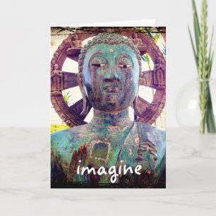 Carte Hawaii Tropical Antique Bouddha Imagine Script