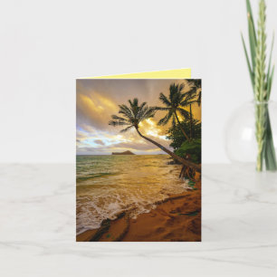 Carte Hawaiian Tropical Sunset Palm Beach