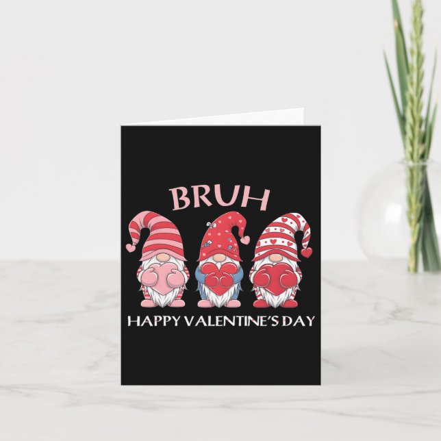 Carte Hayppy Valentine's Day Boxing Gnomes Coeurs Hommes (Devant)