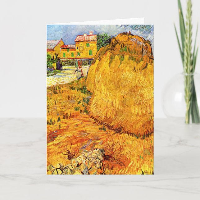 Carte Haystacks en Provence par Vincent van Gogh (Devant)