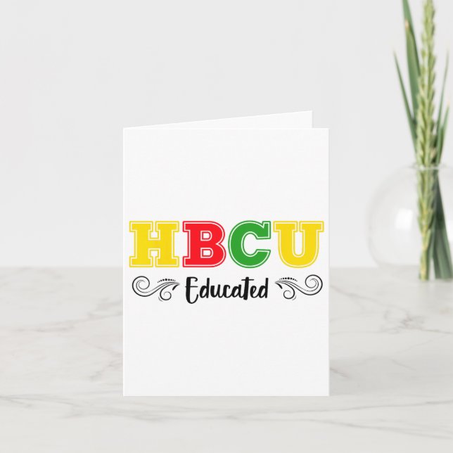 Carte Hbcu Pride Éducée Histoire Collèges Noirs Univ (Devant)