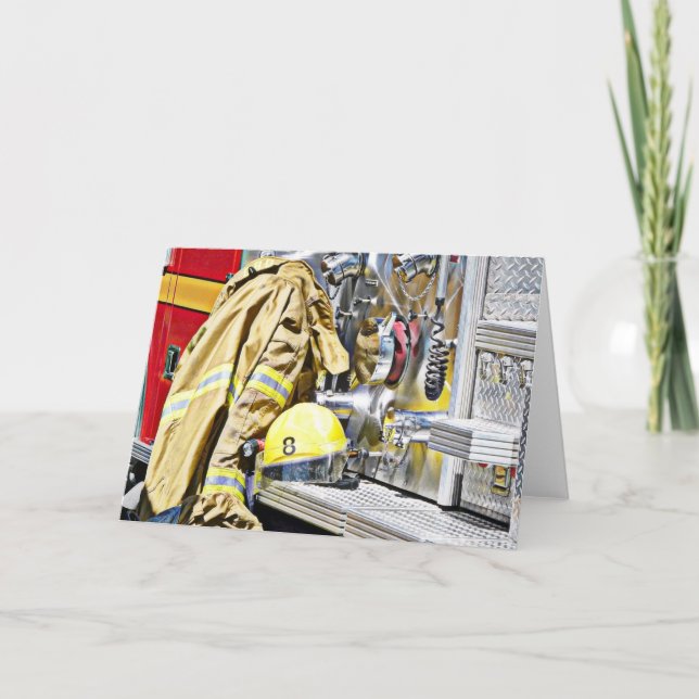 Carte HDR Camion de pompiers et camion de pompiers (Devant)