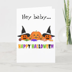 CARTE "HÉ BÉBÉ" FÊTONS HALLOWEEN "ENSEMBLE"