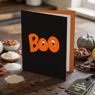 Carte Hé Boo Est-ce que je t'ai fait peur Typographie De
